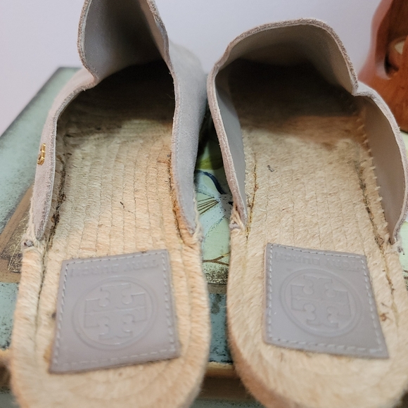 Tory Burch Light Tan Suede Espardrille Mule Size 7 - Picture 4 of 8